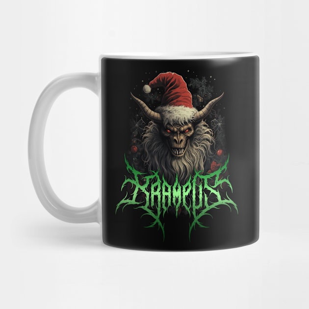 Krampus' Death Metal Christmas by Riot! Sticker Co.